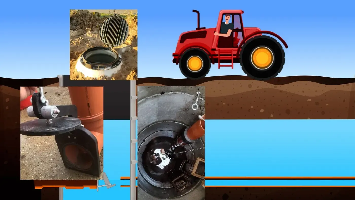 Uhling Drain-Control – regelbare Klappe im Drainageschacht